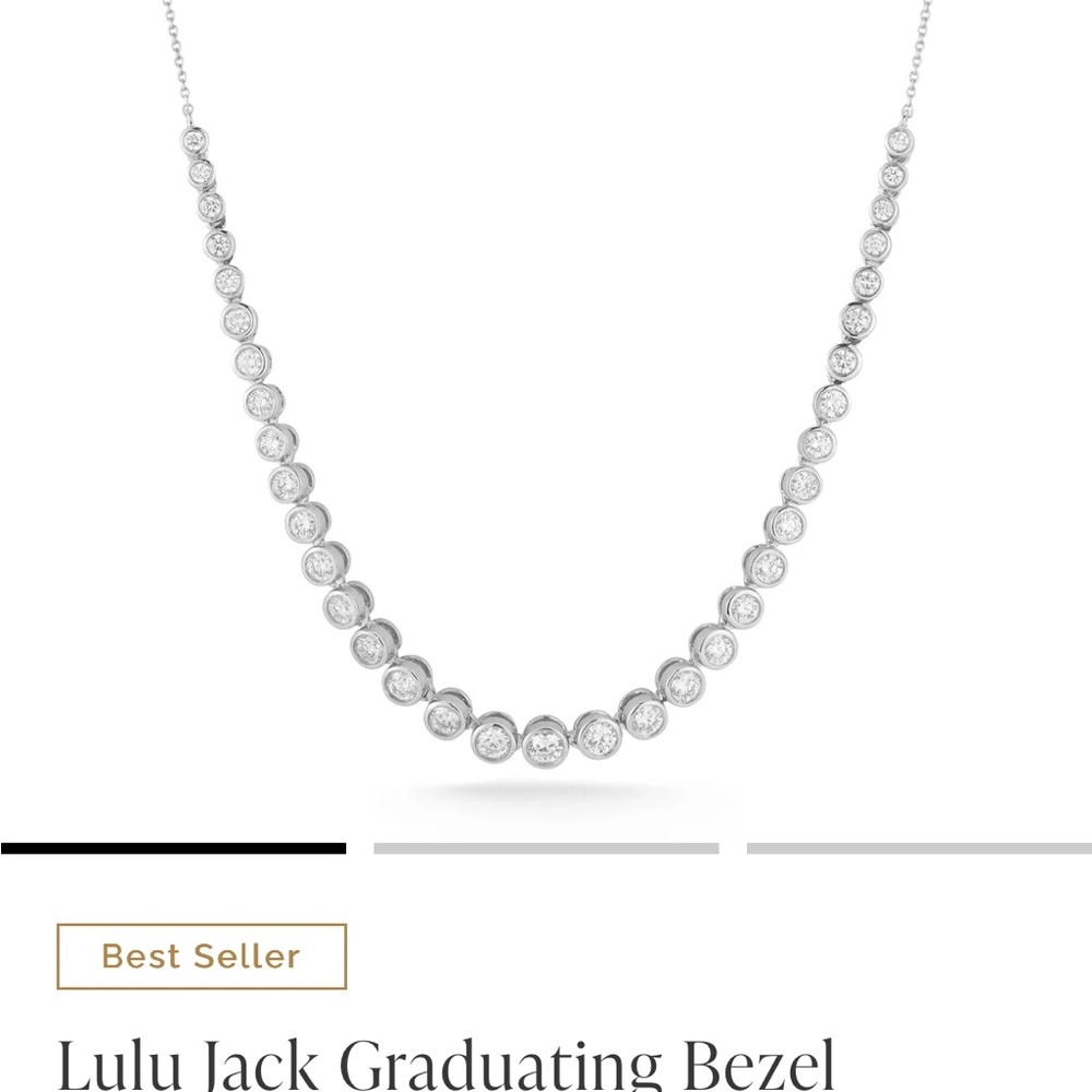 Dana Rebecca Designs Lulu Jack Graduating Bezel Tennis Necklace